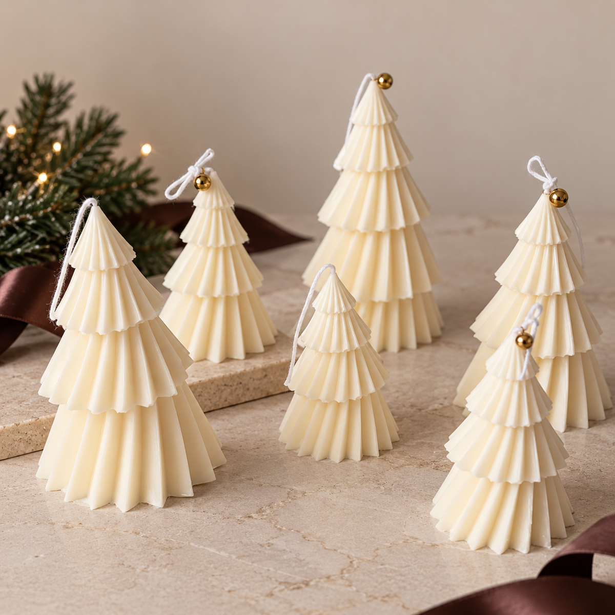 Pleated Christmas Candle