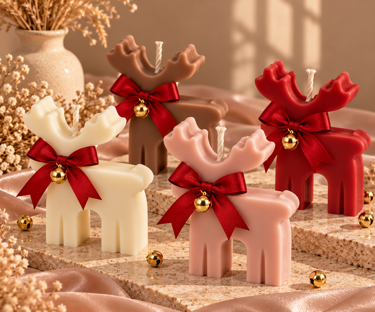 Christmas Reindeer Candle